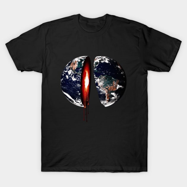 Earth Split T-Shirt by bobyberto